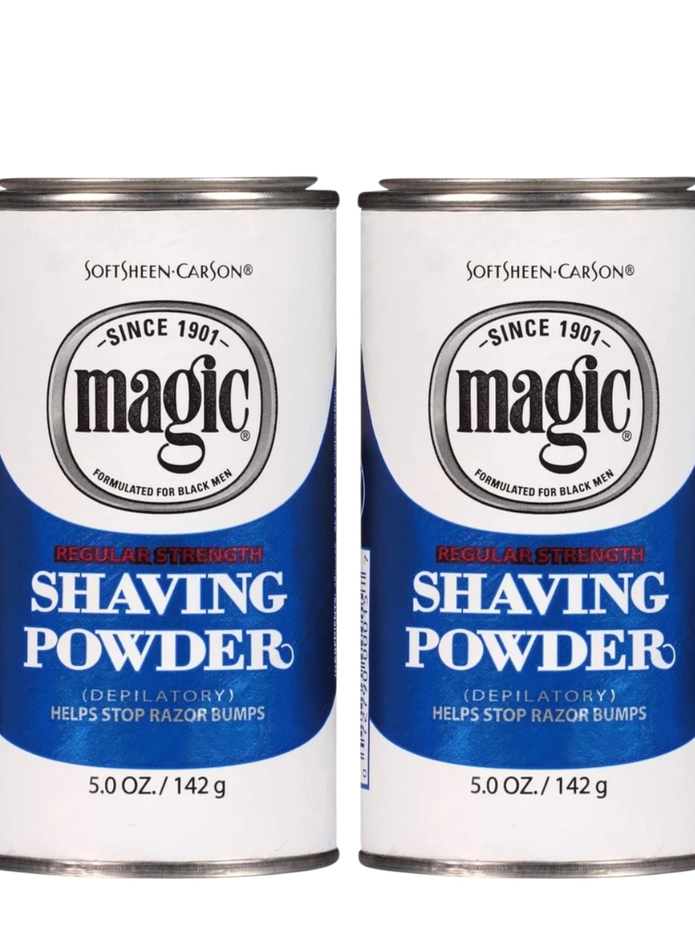 2-PK Magic Blue Regular Strength Shaving Powder 5oz.